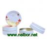 China Round Lip balm tin box 45ML 95ML lip gloss tin container with embossing wholesale