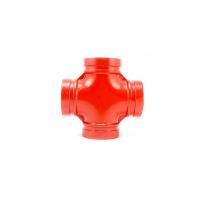 China Rigidity Ductile Iron Water Main Fittings , Four Way Pipe Fitting Grooved Pipe Joint on sale