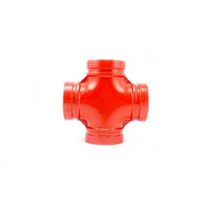 China Rigidity Ductile Iron Water Main Fittings , Four Way Pipe Fitting Grooved Pipe Joint supplier