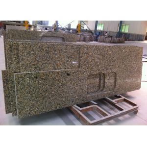 Irregular Shape Granite Island Countertop 37" Wide , Gillao Gold Material