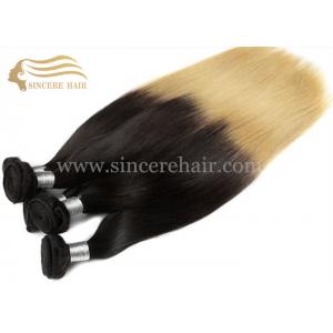 China 50 CM Ombre Hair Extensions for sale - 20 Straight Wave Blonde Ombre Hair Weft Extensions for Sale supplier
