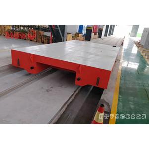 Material Transporting Heavy Duty Transfer Cart 50 Ton Rail Guided With Frequency Converter
