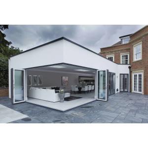 Corner Folding 3m Aluminium Bifold Doors Insulating Glazed Ultra Silver