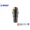 Brass Short Type Circular 4 Pin Connector , Male Straight Plug Connector With