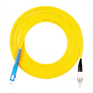 FC UPC To SC UPC Simplex 3.0mm PVC Single Mode Fiber Patch Cable , Jumper Fiber Patch Cord