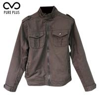 China Quited Lining Mens Brown Padded Jacket Two Convenient Side Pockets on sale