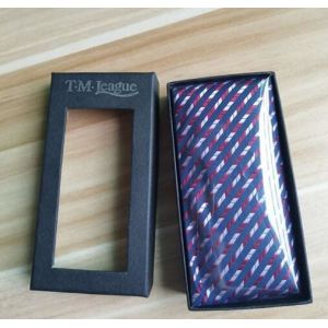 Simple style custom printed luxury paper packaging necktie gift box with window and color customized