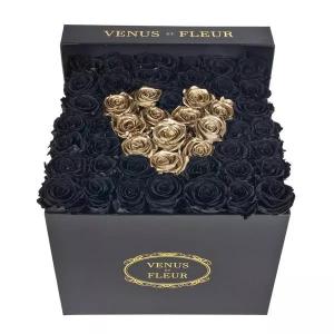 Luxury design cardboard round box preserved flower boxes with logo printing