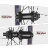 China T700T800 Carbon Cloth 6 Claw Super Loud Hub Variable Speed Rim Center Lock Disc Brake Wheel Set for Road Bicycle 5045mm Wave wholesale