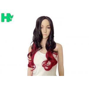 Sexy Fascinating Long Synthetic Wigs Mixed Red Wig 22 Inches , Long Wavy Hair Style