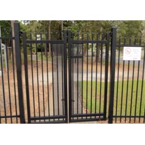 2.1mx2.4m Garrison Fencing Panels rail 50mm x 50mm  1.6mm upright 25mm x 25mm wall thick 1.2 with pedestrian gates