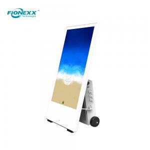 Portable Outdoor Digital Signage A Shaped Battery Powered Digital Display 2000nits