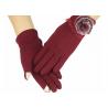 Ladies customized women's fashion micro velvet fabric gloves for iphone screens