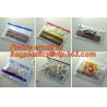 Transparent pvc slider zip bag with blue side gusset, pvc zipper lock slider bag