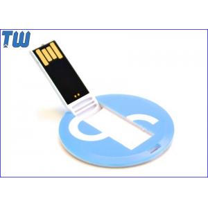 China Mini Round Card Plastic Usb Flash Drive 8GB 16GB Data Storage supplier