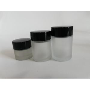 China 10g 20g Empty Cosmetic Glass Jars With Lids Screen Printing Surface supplier