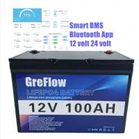 China Bluetooth APP Lifepo4 Battery 12v 100ah RV Boat Deep Cycle Storage Battery on sale