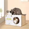 China Large Cat Beds Scratching Box Cat Scratcher Customization Oval Scratch Pad wholesale