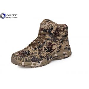 Rubber Military Tactical Shoes , Military Desert Boots US Woodland Air Mesh Fabric