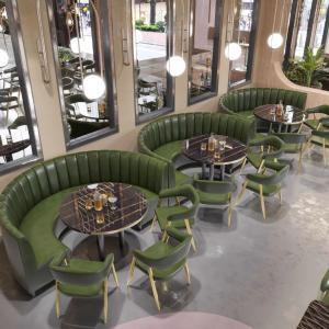 China Modern Hotel Restaurant Furniture Set Booth Round Circle Restaurant Tables supplier