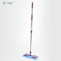 China Lint Free Reusable Cleanroom Flat Cleaning Mop With Replaceable Microfiber Cloth on sale