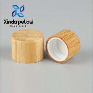 China Bamboo Wooden Essential Oil Bottle Cap With Drops Plug For Essential Oil Packaging supplier