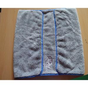 China Microfiber 50 * 90cm  800gsm Fold Pocket Grey Pet Dog Coral Fleece Sports Towel supplier