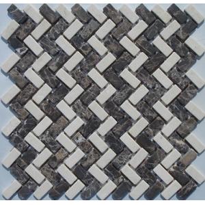 China Brown Marble Mosaic,Herribone Mosaice,Hexagon Mosaic,Basket Wave Design Mosaic supplier