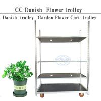 China Plywood Folding 4 Wheel Danish Trolley Logistics Flower Fast Turnover Trolley on sale