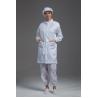 Resuable Anti Static ESD cleanroom labcoat white color with conductive fiber