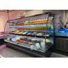 China R134a R404a Vertical 3 Tiers Multideck Open Display Refrigerator Rear Service wholesale