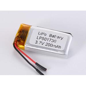 China LP501730 200MAH High Energy Density Lithium Polymer Rechargeable Battery Maximum Discharge Current 0.35A 3.7V Voltage wholesale