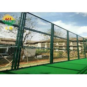 3.5mm Soccer Court Chain Link Wire Fence Pvc Coated Or Galvanized 10ft High