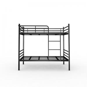 China Apartment Grey Black Steel Mesh Full Fence Metal Bunk Bed Frame supplier