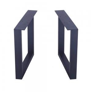 China Powder Coated Rustic Decory Square Tube Table Legs for Heavy Duty Metal Dining Table supplier