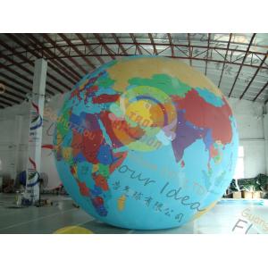 Custom 5m PVC Durable Inflatable Globe Ball Helium For Tade Show