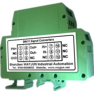 China WAYJUN 3000VDC isolation Potentiometer to DC Signal Transmitter signal converter green DIN35 CE approved supplier