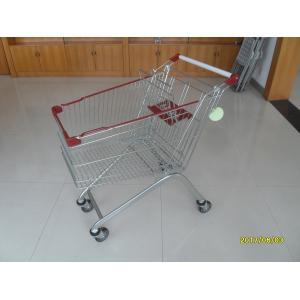 China 125L PPG Powder Steel Grocery Shopping Cart With Q195 Low Carbon Steel Material supplier