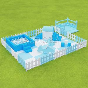 Kids Soft Play Slide With Ball Pit Outdoor Inflatable White Castle Bounce House