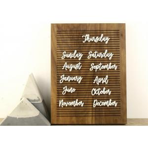 Non Black Felt Menu Letter Board Solid Oak Wooden Message Board with Stand
