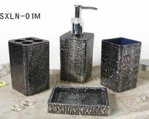 lastic bathroom set inmarble finish