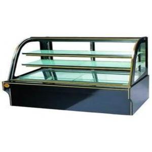 Glass Door Upright Cake Cooling Showcase Granite Base , Food Warmer Showcase 3