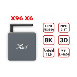 8K Android 11.0 X96 X6 Smart TV Box RK3566 1000M LAN Bluetooth 4.0 H.265 HEVC
