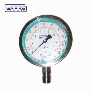 Stainless Steel Liquid Filled Water Pressure Gauge , High Pressure Gauge Meter 10Bar