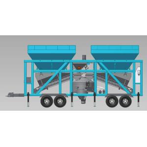 30m³/H Mini Mobile Concrete Batching Plant Machine Customized Color Fast moving on site