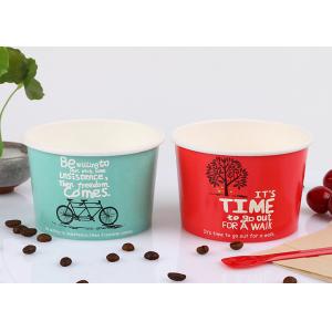 China Custom Ice Cream Paper Bowls Disposable For Frozen Yogurt Shop , Eco Freindly supplier