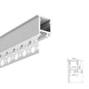 China 23*20mm Aluminium Gypsum Plaster Trimless Recessed LED Linear Profile supplier