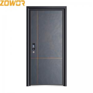 Safety Metal Entry Door with Zinc Alloy Plate and Smart Lock