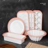 China Silicone Baking Pan Set - 6PCS Stackable Non-Stick Bakeware Set With Grips & Metal Reinforced Frame: Round Cake Pan, Square Baking Pan, Bread Loaf Pan, & Muffin Molds wholesale