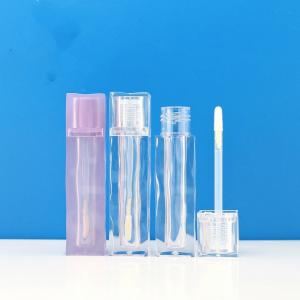 China Wave Transparent Lip Color Empty Tube Glass Glaze 5ml Cosmetic Packaging supplier